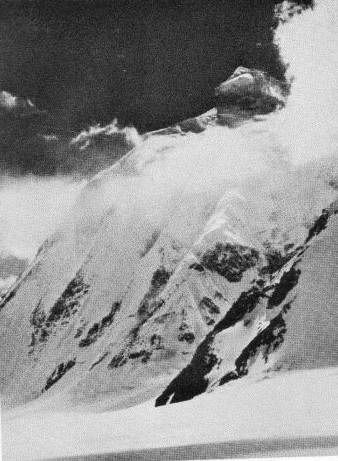 K2 mountain in a historical 1938 expedition photograph
